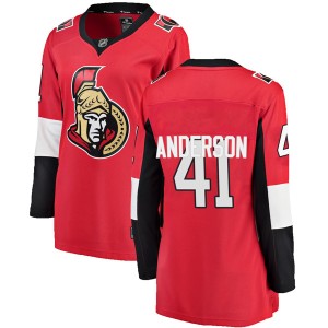 Women's Ottawa Senators Craig Anderson Fanatics Branded Breakaway Home Jersey - Red
