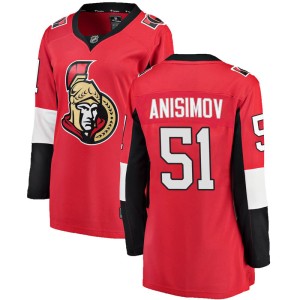 Women's Ottawa Senators Artem Anisimov Fanatics Branded Breakaway Home Jersey - Red