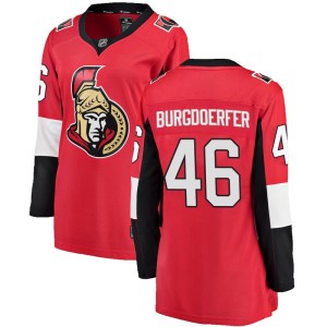 Women's Ottawa Senators Erik Burgdoerfer Fanatics Branded Breakaway Home Jersey - Red