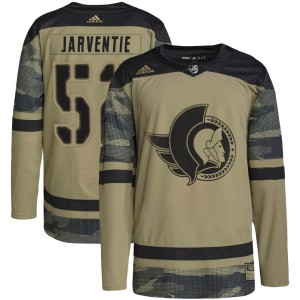 Youth Ottawa Senators Roby Jarventie Adidas Authentic Military Appreciation Practice Jersey - Camo