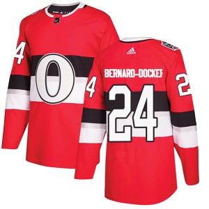 Men's Ottawa Senators Jacob Bernard-Docker Adidas Authentic 2017 100 Classic Jersey - Red