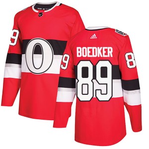 Men's Ottawa Senators Mikkel Boedker Adidas Authentic 2017 100 Classic Jersey - Red
