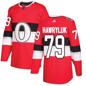 Men's Ottawa Senators Jayce Hawryluk Adidas Authentic ized 2017 100 Classic Jersey - Red