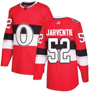 Men's Ottawa Senators Roby Jarventie Adidas Authentic 2017 100 Classic Jersey - Red