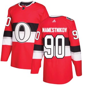 Men's Ottawa Senators Vladislav Namestnikov Adidas Authentic 2017 100 Classic Jersey - Red