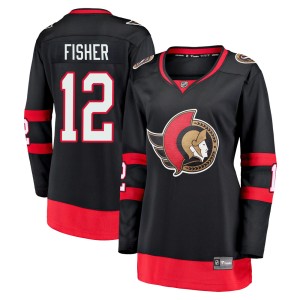 Women's Ottawa Senators Mike Fisher Fanatics Branded Premier Breakaway 2020/21 Home Jersey - Black