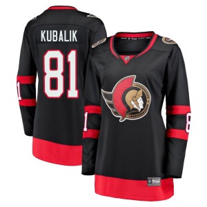 Women's Ottawa Senators Dominik Kubalik Fanatics Branded Premier Breakaway 2020/21 Home Jersey - Black
