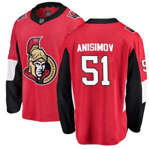 Youth Ottawa Senators Artem Anisimov Fanatics Branded Breakaway Home Jersey - Red