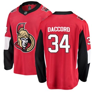 Youth Ottawa Senators Joey Daccord Fanatics Branded Breakaway Home Jersey - Red