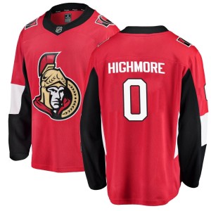 Youth Ottawa Senators Matthew Highmore Fanatics Branded Breakaway Home Jersey - Red