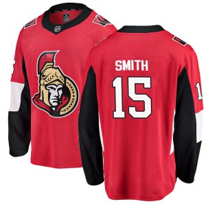 Youth Ottawa Senators Zack Smith Fanatics Branded Breakaway Home Jersey - Red