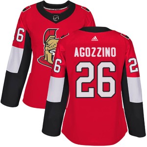 Women's Ottawa Senators Andrew Agozzino Adidas Authentic Home Jersey - Red