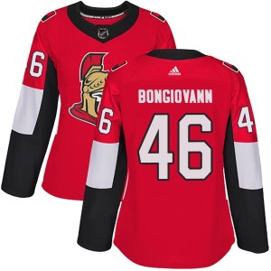 Women's Ottawa Senators Wyatt Bongiovanni Adidas Authentic Home Jersey - Red