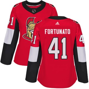 Women's Ottawa Senators Brandon Fortunato Adidas Authentic Home Jersey - Red