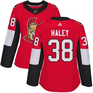 Women's Ottawa Senators Micheal Haley Adidas Authentic Home Jersey - Red