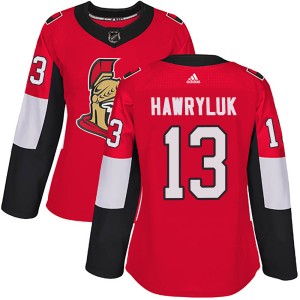 Women's Ottawa Senators Jayce Hawryluk Adidas Authentic Home Jersey - Red