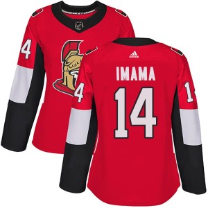 Women's Ottawa Senators Bokondji Imama Adidas Authentic Home Jersey - Red