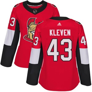 Women's Ottawa Senators Tyler Kleven Adidas Authentic Home Jersey - Red