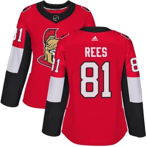 Women's Ottawa Senators Jamieson Rees Adidas Authentic Home Jersey - Red