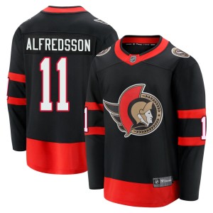 Men's Ottawa Senators Daniel Alfredsson Fanatics Branded Premier Breakaway 2020/21 Home Jersey - Black