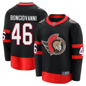Men's Ottawa Senators Wyatt Bongiovanni Fanatics Branded Premier Breakaway 2020/21 Home Jersey - Black