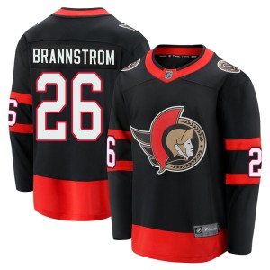 Men's Ottawa Senators Erik Brannstrom Fanatics Branded Premier Breakaway 2020/21 Home Jersey - Black