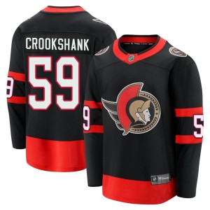 Men's Ottawa Senators Angus Crookshank Fanatics Branded Premier Breakaway 2020/21 Home Jersey - Black