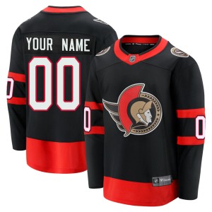 Men's Ottawa Senators Custom Fanatics Branded Premier Breakaway 2020/21 Home Jersey - Black