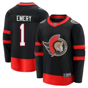 Men's Ottawa Senators Ray Emery Fanatics Branded Premier Breakaway 2020/21 Home Jersey - Black