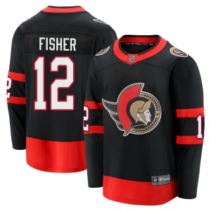 Men's Ottawa Senators Mike Fisher Fanatics Branded Premier Breakaway 2020/21 Home Jersey - Black