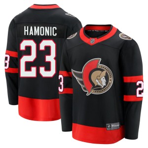 Men's Ottawa Senators Travis Hamonic Fanatics Branded Premier Breakaway 2020/21 Home Jersey - Black