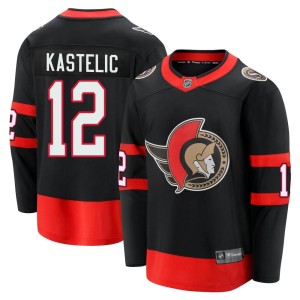 Men's Ottawa Senators Mark Kastelic Fanatics Branded Premier Breakaway 2020/21 Home Jersey - Black