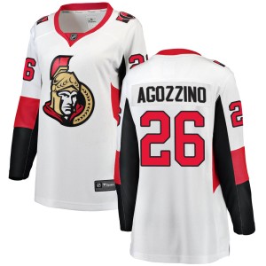 Women's Ottawa Senators Andrew Agozzino Fanatics Branded Breakaway Away Jersey - White