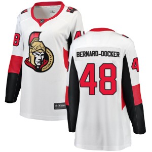 Women's Ottawa Senators Jacob Bernard-Docker Fanatics Branded Breakaway Away Jersey - White