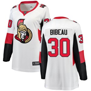 Women's Ottawa Senators Antoine Bibeau Fanatics Branded Breakaway Away Jersey - White