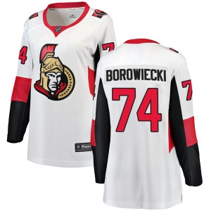 Women's Ottawa Senators Mark Borowiecki Fanatics Branded Breakaway Away Jersey - White