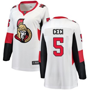 Women's Ottawa Senators Cody Ceci Fanatics Branded Breakaway Away Jersey - White
