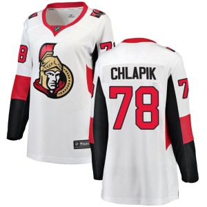 Women's Ottawa Senators Filip Chlapik Fanatics Branded Breakaway Away Jersey - White