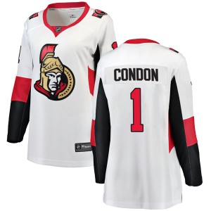 Women's Ottawa Senators Mike Condon Fanatics Branded Breakaway Away Jersey - White