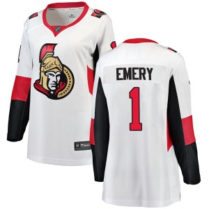 Women's Ottawa Senators Ray Emery Fanatics Branded Breakaway Away Jersey - White