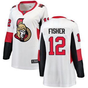 Women's Ottawa Senators Mike Fisher Fanatics Branded Breakaway Away Jersey - White