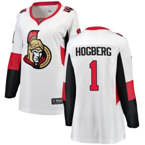 Women's Ottawa Senators Marcus Hogberg Fanatics Branded Breakaway Away Jersey - White