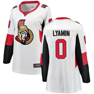 Women's Ottawa Senators Kirill Lyamin Fanatics Branded Breakaway Away Jersey - White