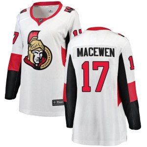 Women's Ottawa Senators Zack MacEwen Fanatics Branded Breakaway Away Jersey - White