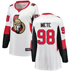Women's Ottawa Senators Victor Mete Fanatics Branded Breakaway Away Jersey - White