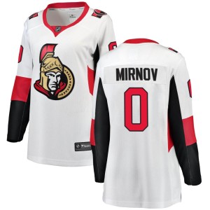 Women's Ottawa Senators Igor Mirnov Fanatics Branded Breakaway Away Jersey - White
