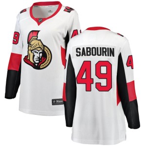 Women's Ottawa Senators Scott Sabourin Fanatics Branded Breakaway Away Jersey - White