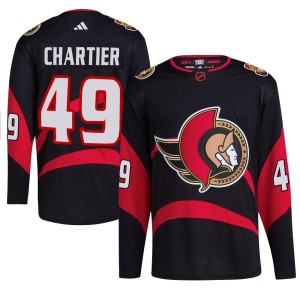 Men's Ottawa Senators Rourke Chartier Adidas Authentic Reverse Retro 2.0 Jersey - Black