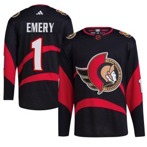 Men's Ottawa Senators Ray Emery Adidas Authentic Reverse Retro 2.0 Jersey - Black
