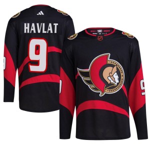 Men's Ottawa Senators Martin Havlat Adidas Authentic Reverse Retro 2.0 Jersey - Black